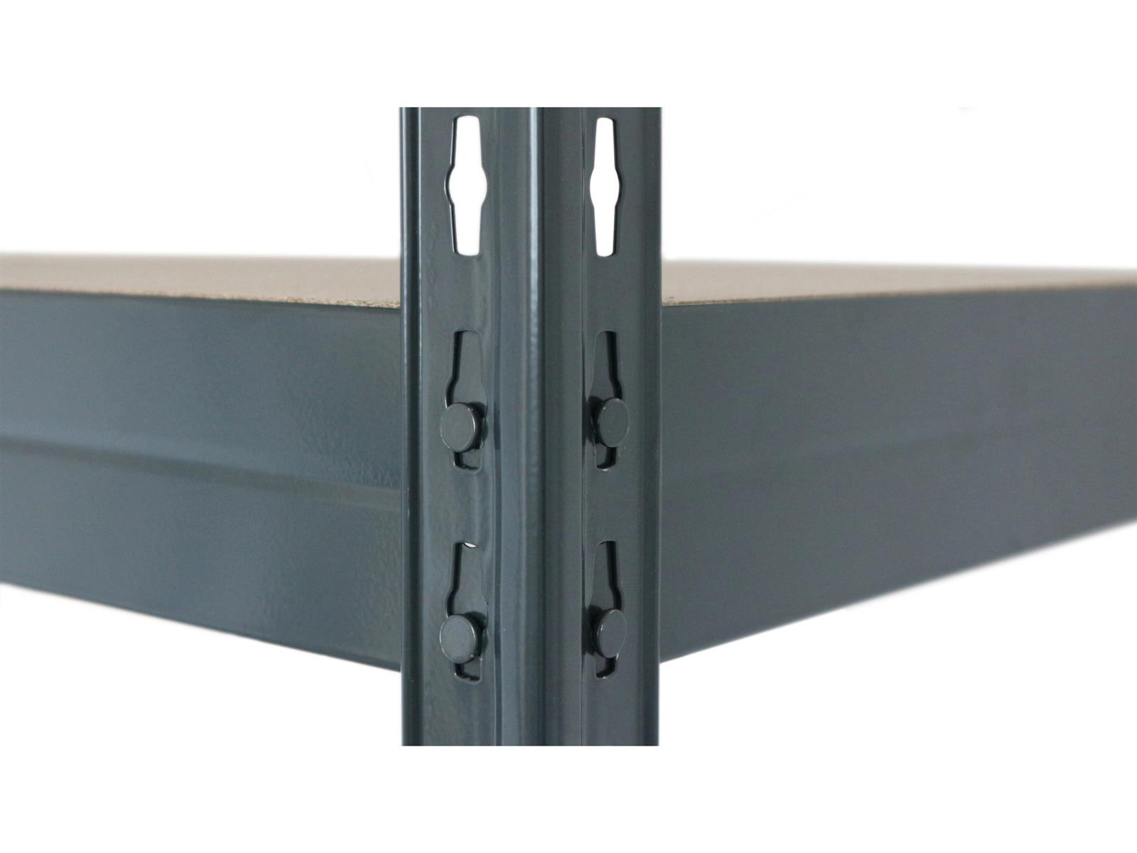 Ar Shelving Schwerlast-Steckregal Rivet L 180cm x 120cm x 45cm 4B Anthrazit