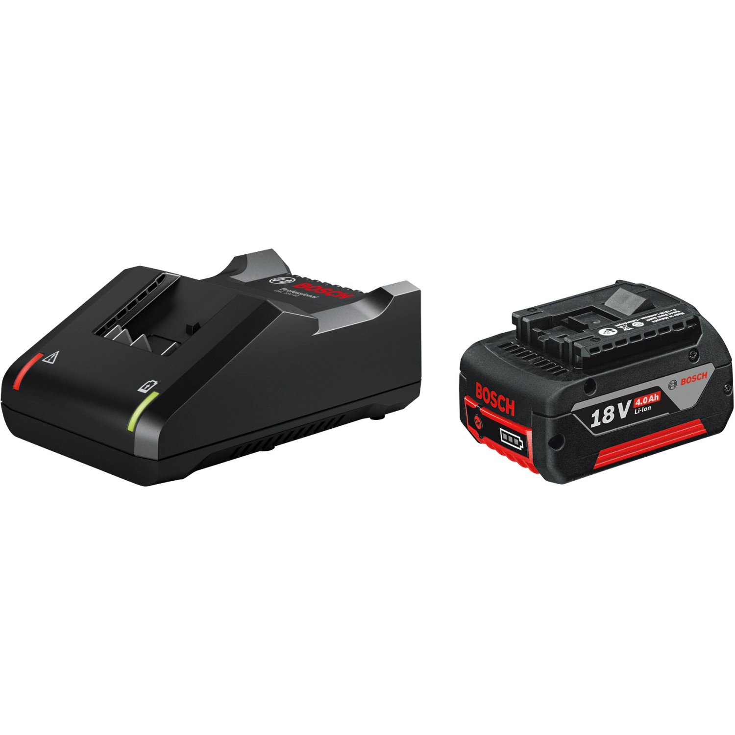 Bosch Professional Akku Starterset mit GBA 18 V 4 Ah Akku & Ladegerät GAL 18V 40
