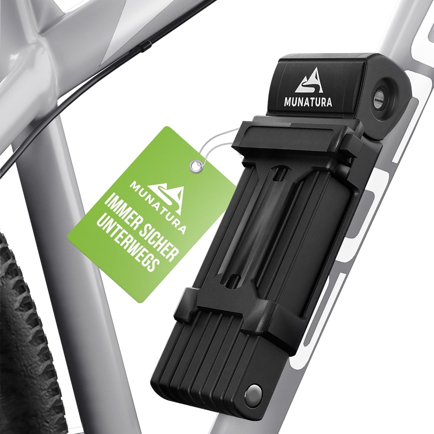 MUNATURA Faltschloss Fahrrad Diebstahlsicher Fahrradschloss 120cm Stufe 10