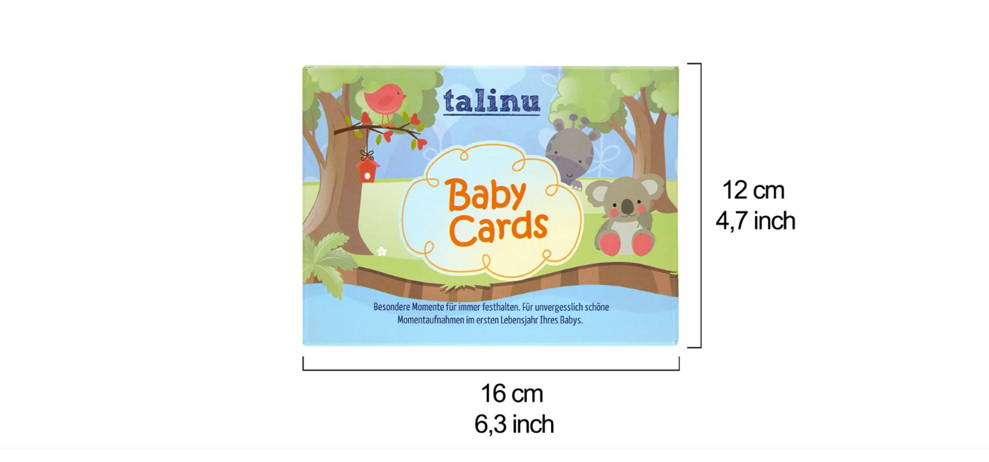 TALINU Baby Meilensteinkarten 35 liebevoll gestaltete Baby Erinnerungskarten für Junge oder Mädchen