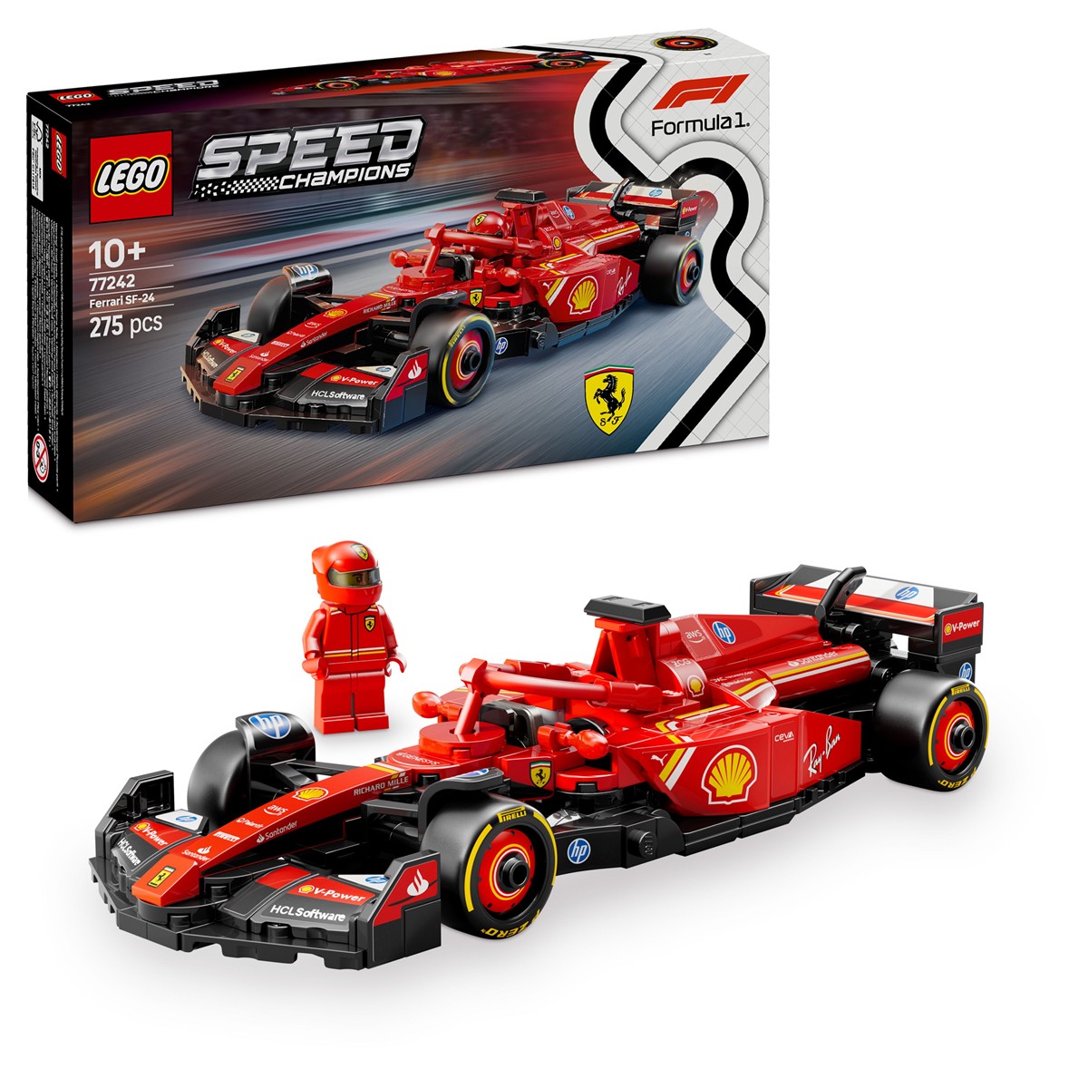Lego, Speed Champions, Ferrari SF-24, Formel-1 Auto, Ferrari Logo