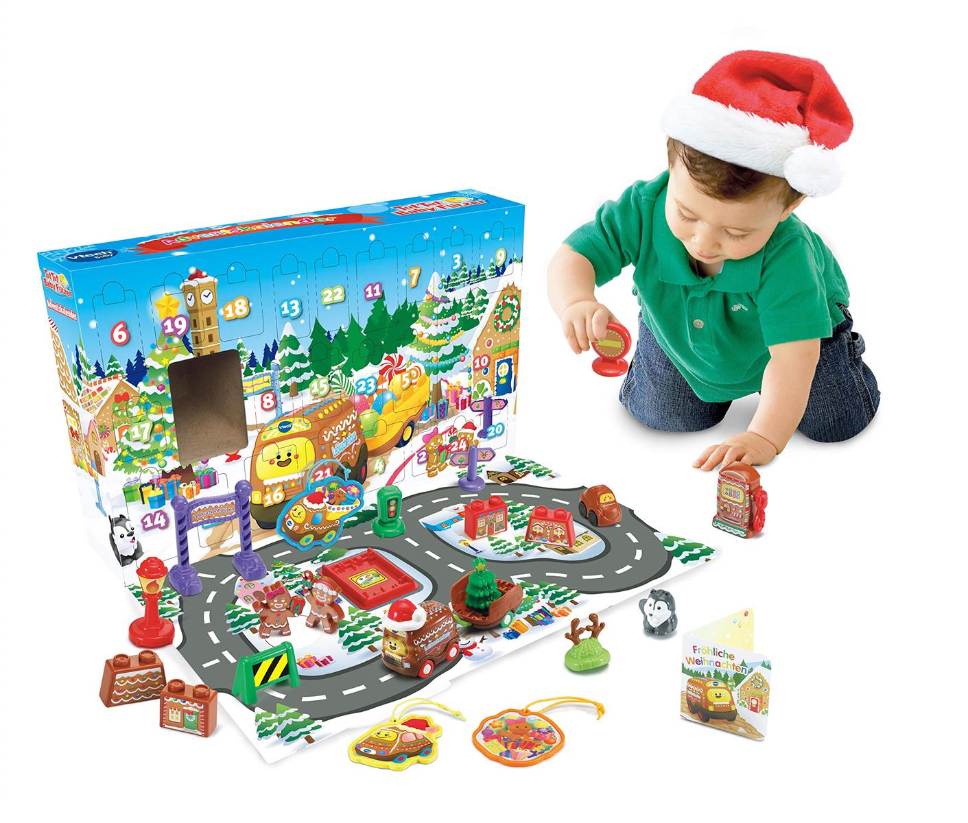 VTech 80-521304 Tut Tut Baby Flitzer Adventskalender mit Bus Adventszeit Weihnachten