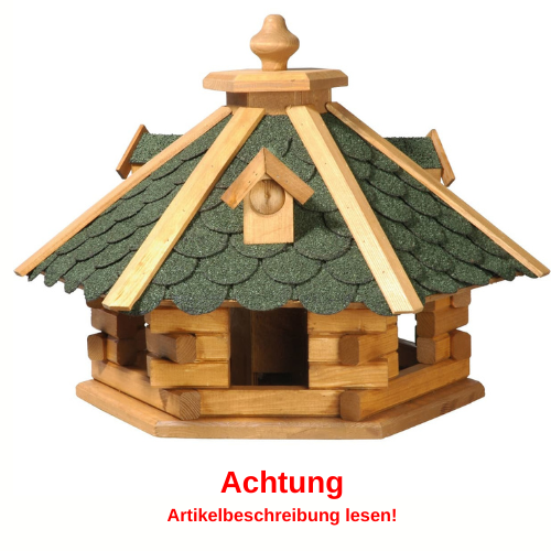 Dobar 6-eckiges Vogelhaus Bitumendach Kiefer #DH199
