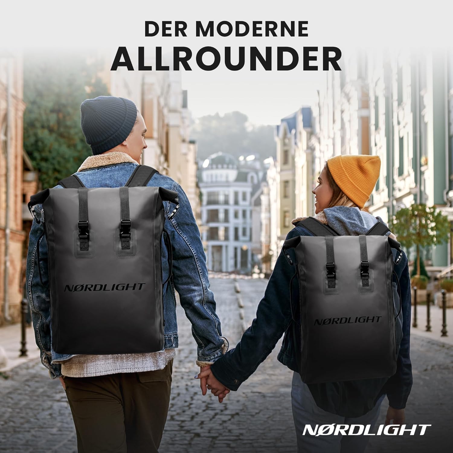 Nordlight Wasserdichter Rucksack Dry Bag 35l - Roll Top Rucksack Kurierrucksack