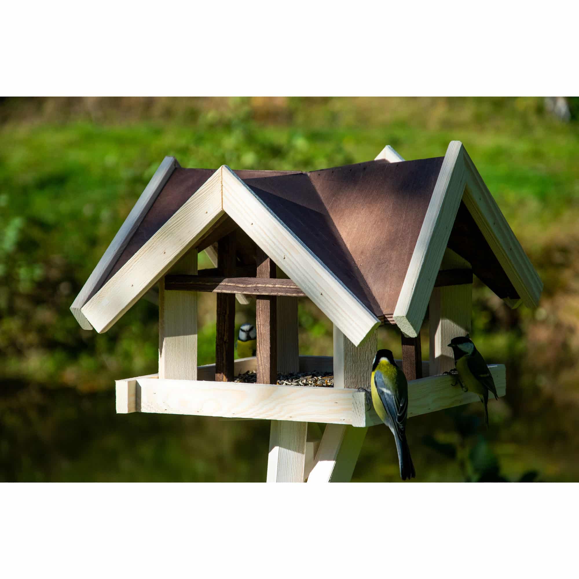 Dobar Vogelvilla Vogelfutterhaus Antikfinish Vogelhaus Futterstation #D247