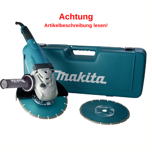 Makita Winkelschleifer 230 mm 2.200 W GA9020RFK3 mit 2 Diamantscheiben #E654
