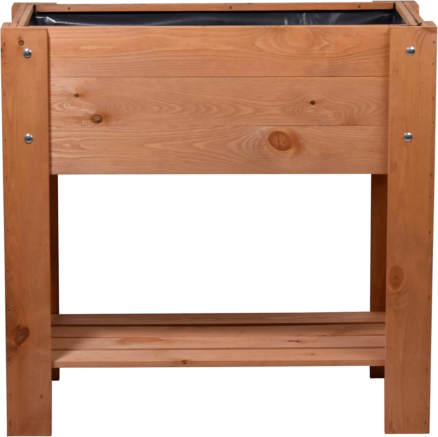dobar Hochbeet Urban mit Ablagefläche Erhöhtes Gemüsebeet Salatbeet aus Massiv-Holz Pflanzkasten für Balkon/Garten/Terrasse 80 x 40 x 78 cm Braun