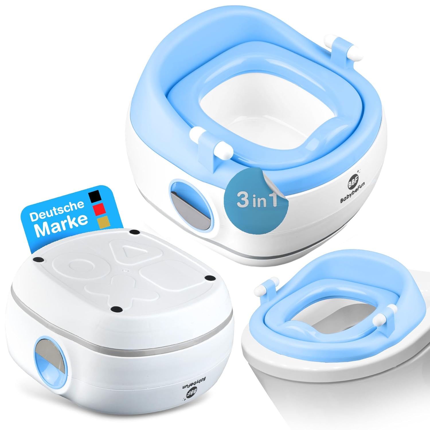 BabybeFun Töpfchen für Kinder 3in1 Toilettensitz Kindertoilette Töpfchentraining
