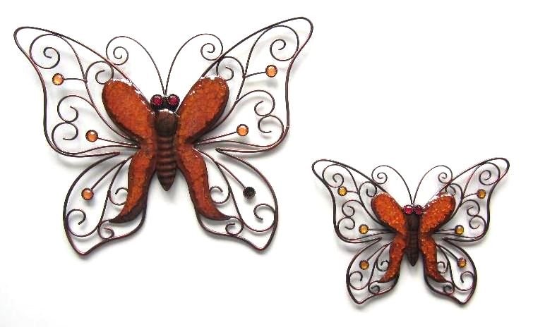 Wanddeko Schmetterlinge 2er-Set