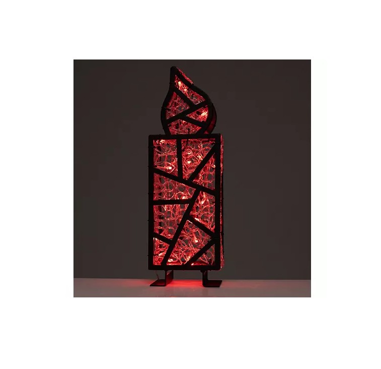 LUMIDA Xmas Design Dekokerze Acryl Fensterdeko Tischdeko Weihnachten schwarz