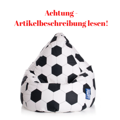 Sitting Point Sitzsack BeanBag 220 l Schwarz-Weiß Fußball-Muster #702