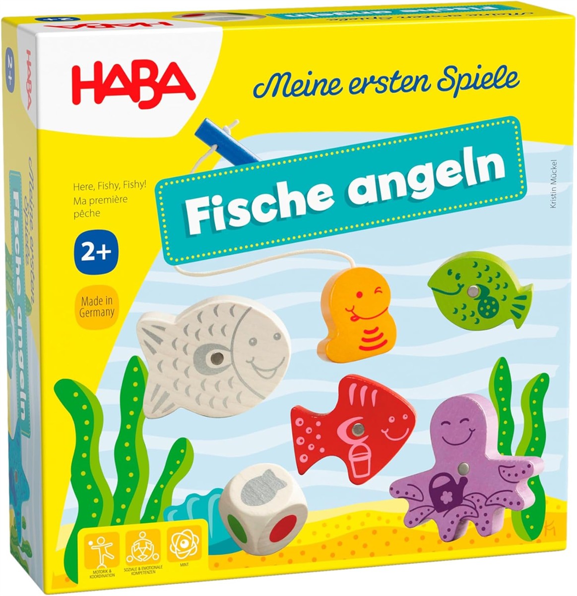 Kinder-Spielzeug, Fischangel, Holzspielzeug, Unterwasserwelt, Q2+ Alter