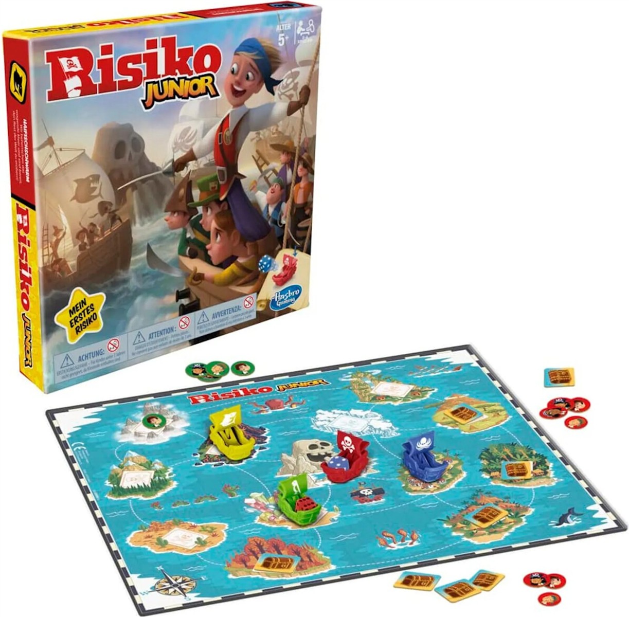 Hasbro - Risiko Junior Brettspiel Gesellschaftsspiel Familienspiel Kinder