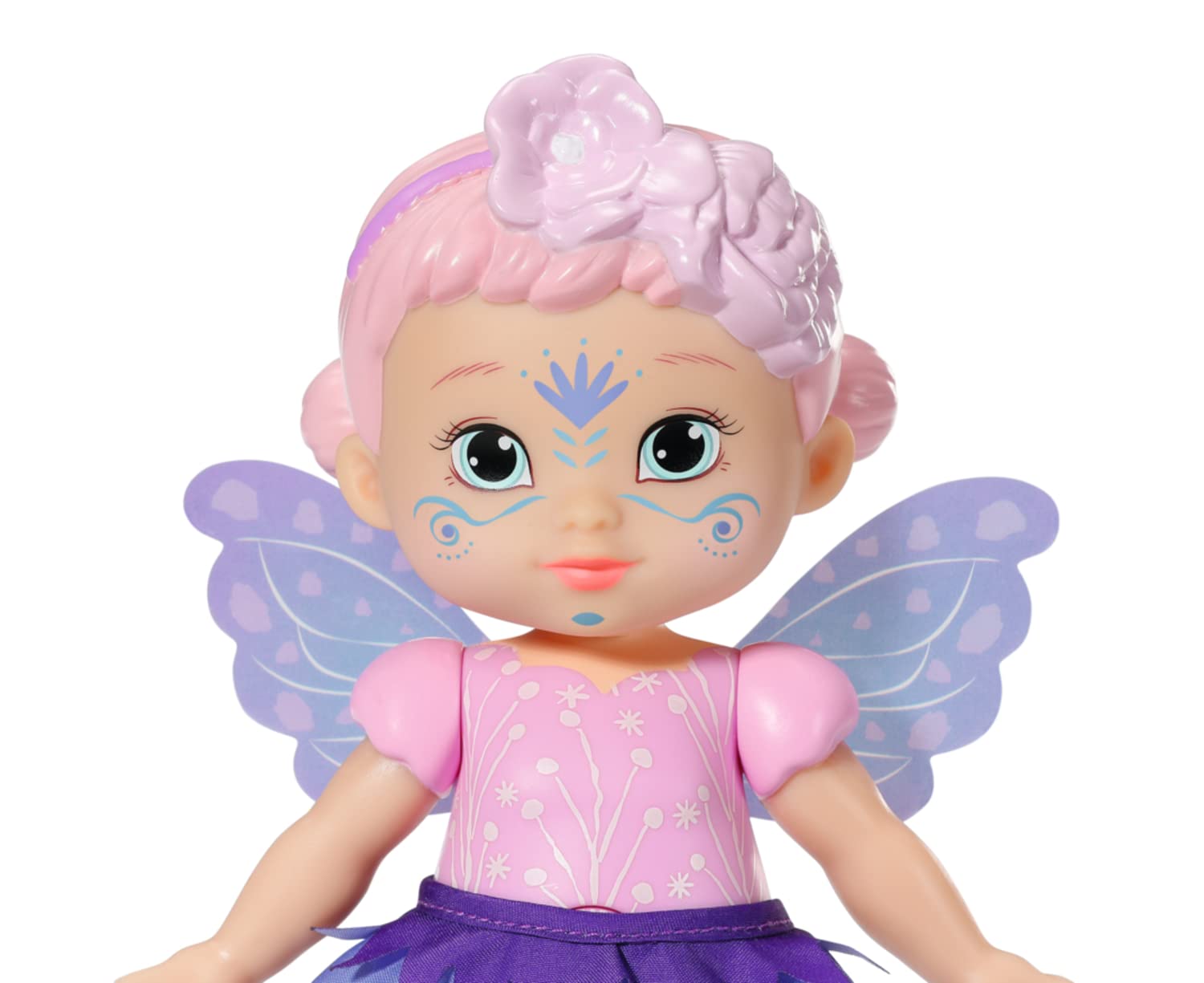 Zapf Creation 833780 BABY born Storybook Fairy Violet Feen-Puppe mit Flügeln Farbwechsel Tattoo Feenlicht Zauberstab Spielpuppe