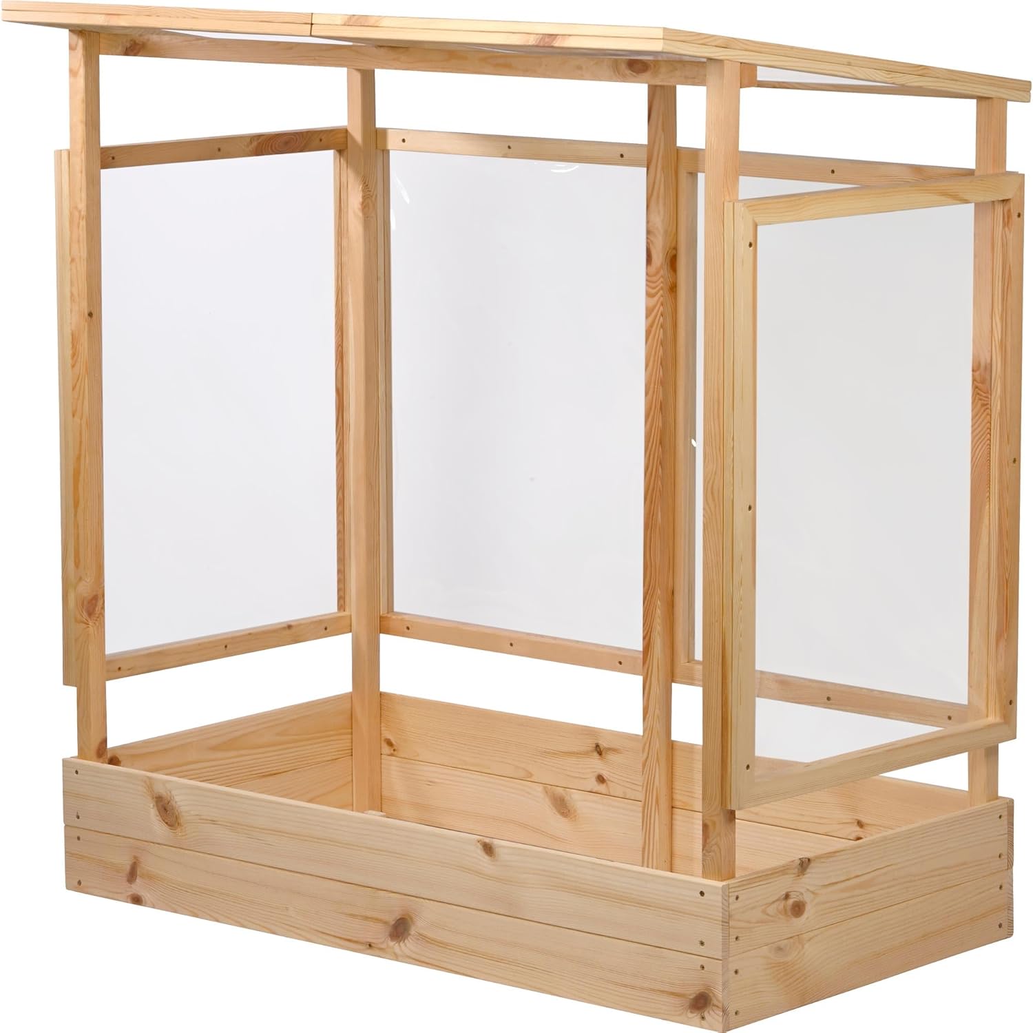 dobar Tomatenhaus aus Holz Gewächshaus Pflanzenhaus mit Rankhilfe Gemüseanbau