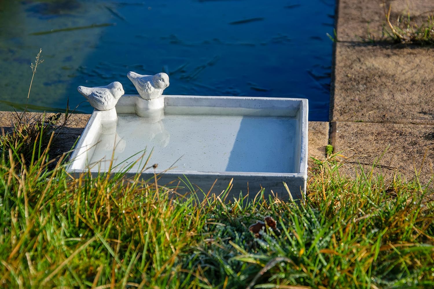 stekwan, gartenfigur, brunnen, tierfigur, doppelvogel