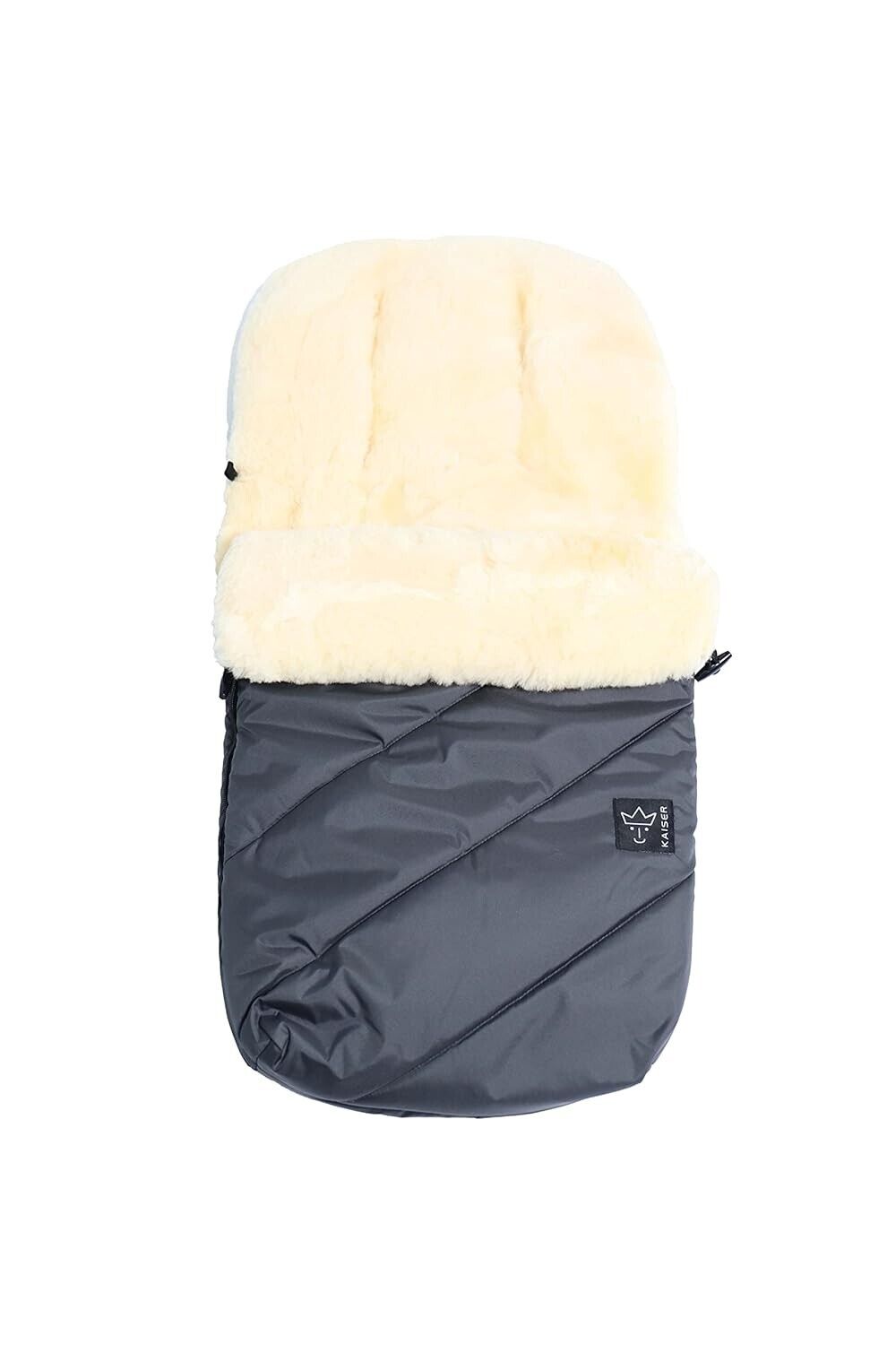 Kaiser 6542024 Kinderwagen Fußsack Paat mit Lammfell anthrazit