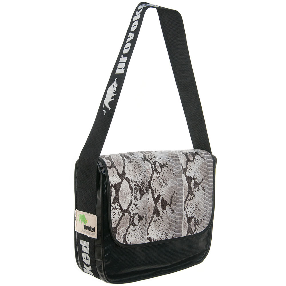 Messenger Bag BIG PROVOKED 38x30 Pythonoptik, Schlangen-Look, Tasche, Schlangenleder-Design