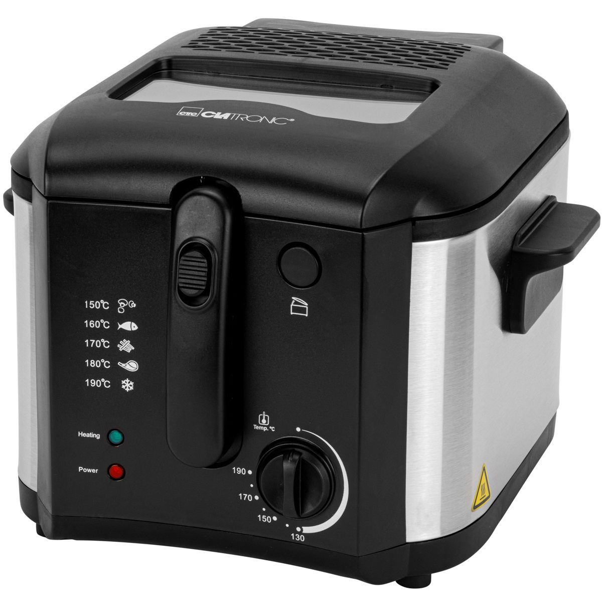 Clatronic Fritteuse FR 3649 schwarz/edelstahl Heißluftfritteuse