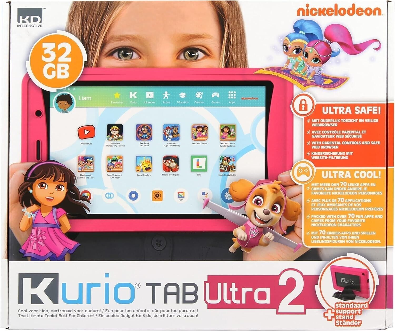 Kurio Tab Ultra 2 Android Kindertablet Pink mit WLAN Bluetooth Touch Kinder-Tablet Lern-Tablet Android-Tablet