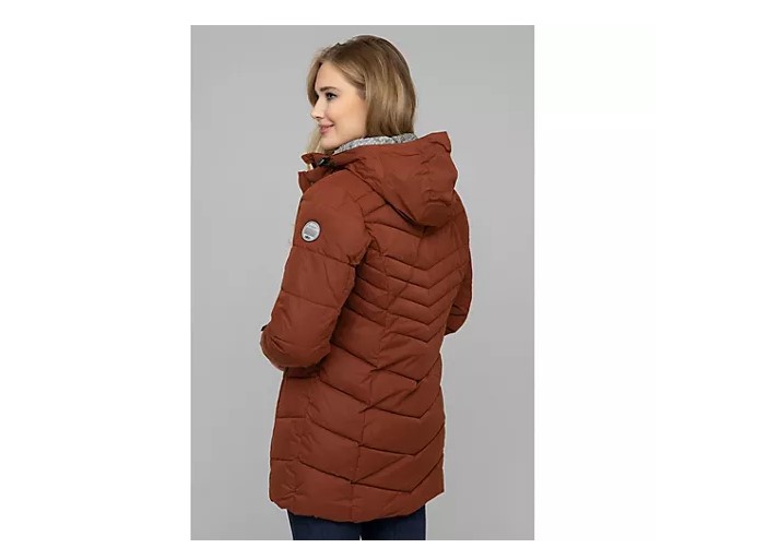 CENTIGRADE Steppjacke Kapuze mit Webpelz 2in1-Optik Damenjacke Gr. 52