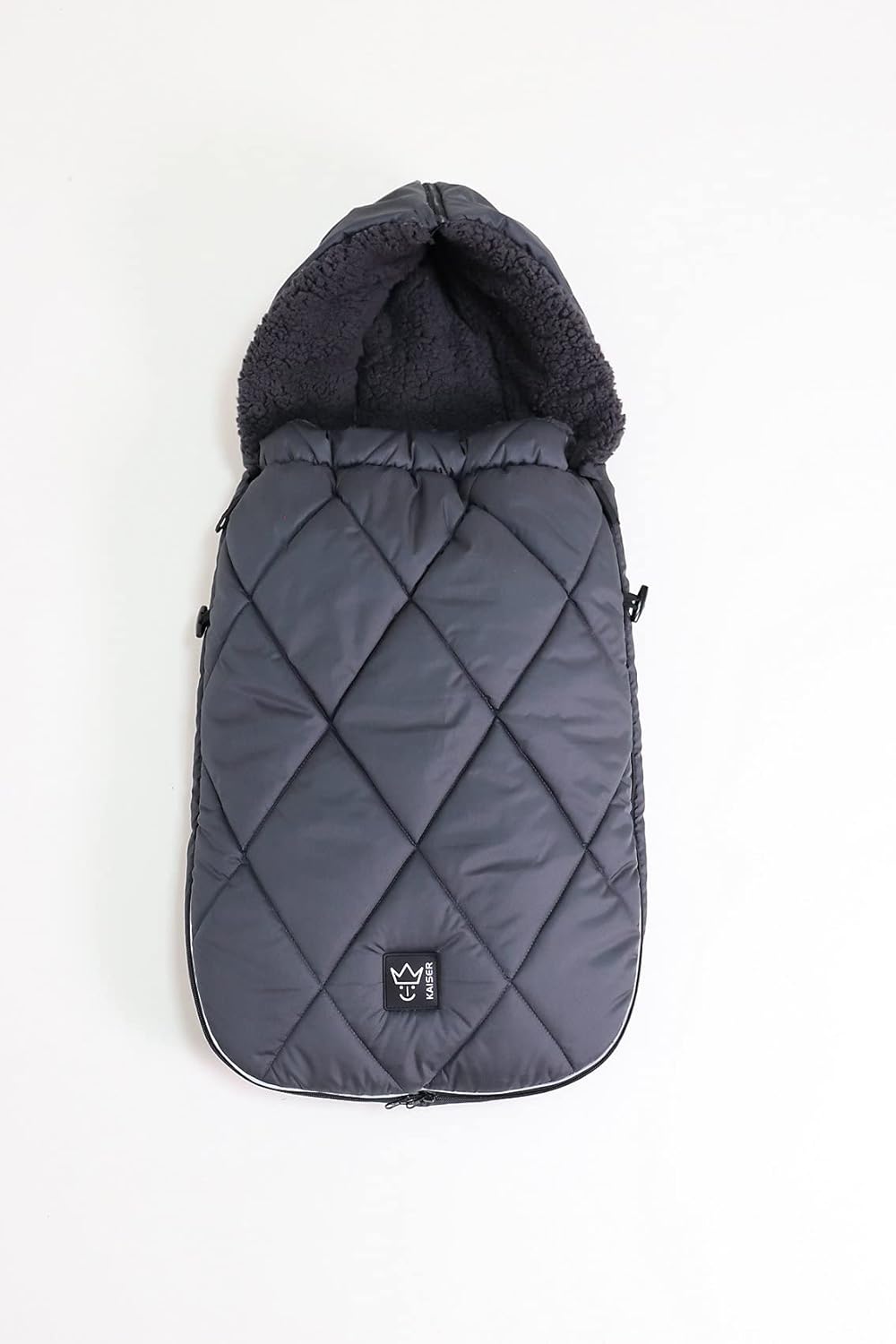 KAISER 65763724 XL TOO Thermo Sherpa Fleece Universal Kinderwagen Fußsack anthracite