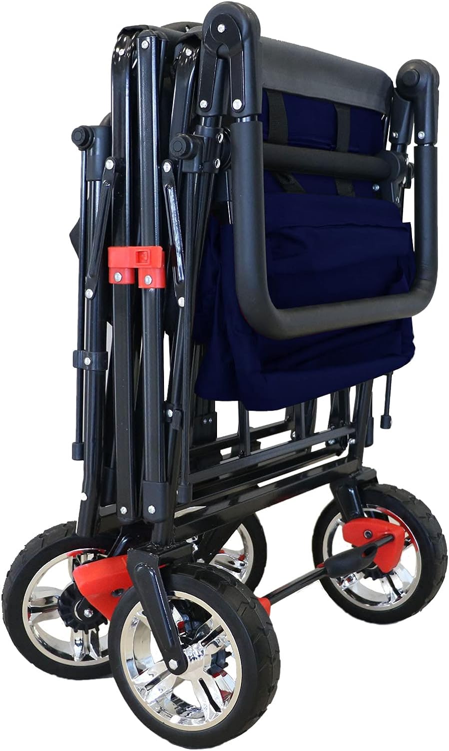 DMS Bollerwagen Faltbar Dach Handwagen Strandwagen Gerätewagen BW-03 Blau