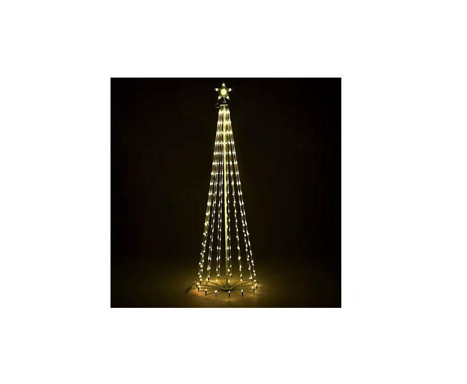 LUMIDA Xmas LED Metallbaum Outdoor Weihnachten Außendeko beleuchtet 120cm