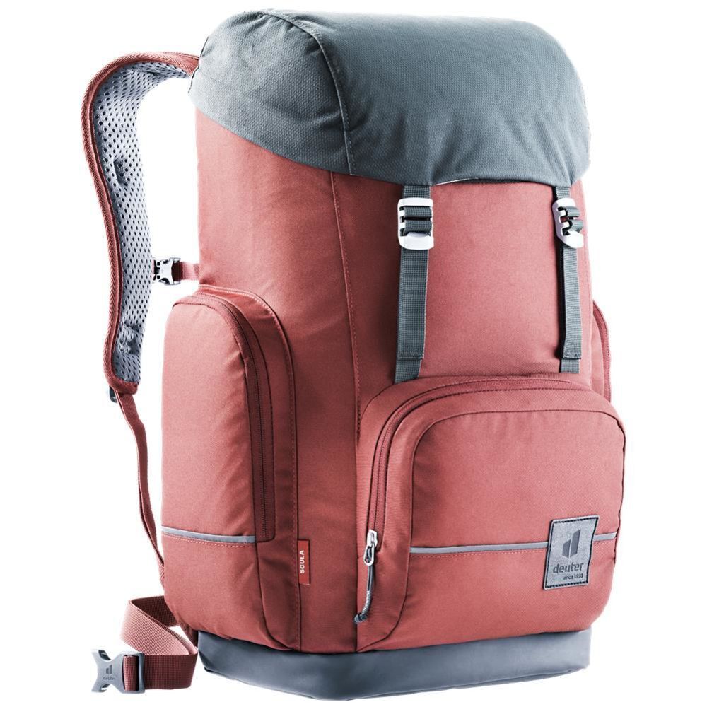 Deuter 383002254290 Scula Schulrucksack Redwood Graphite Rot 30 l Tagesrucksack Schulranzen Rucksack