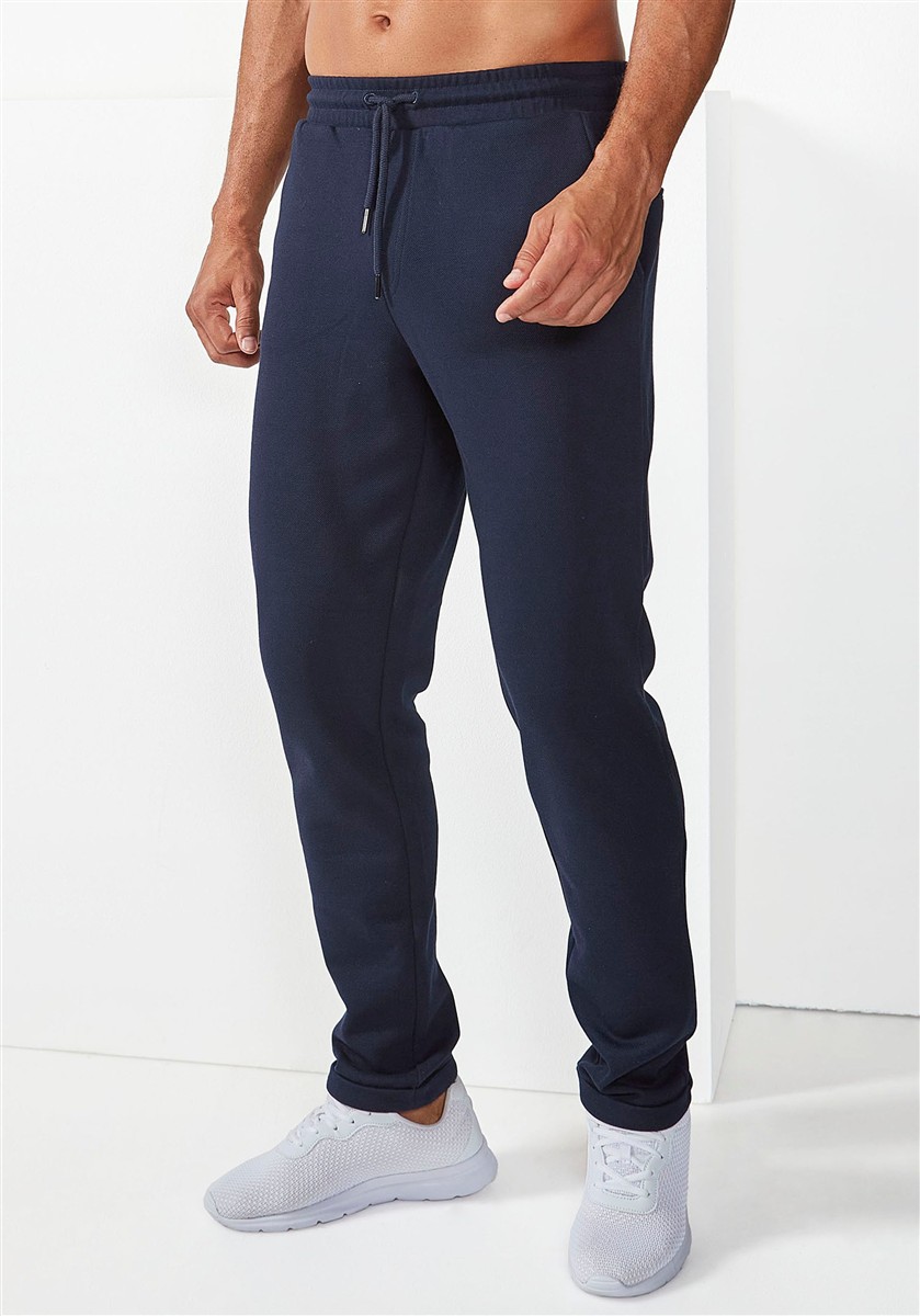 Hose, Jogginghose, Navy, Schmal, Gürtelband