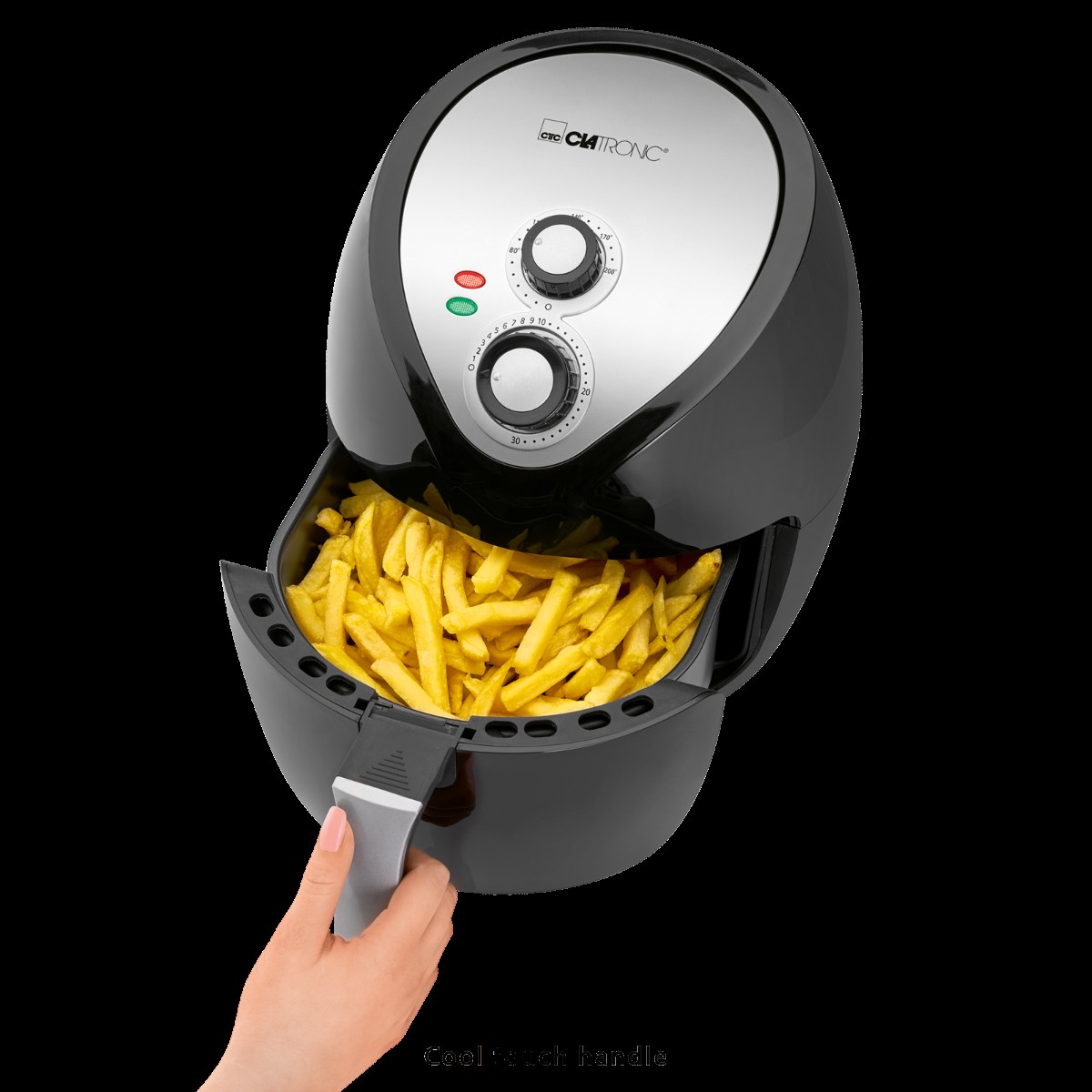 Clatronic Heißluft-Fritteuse FR 3699 H schwarz/edelstahl Küchengeräte Haushaltsgeräte
