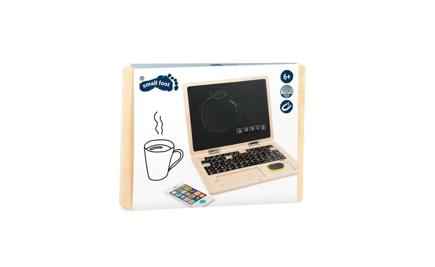 Small foot 11193 - Holz-Laptop mit Magnet-Tafel