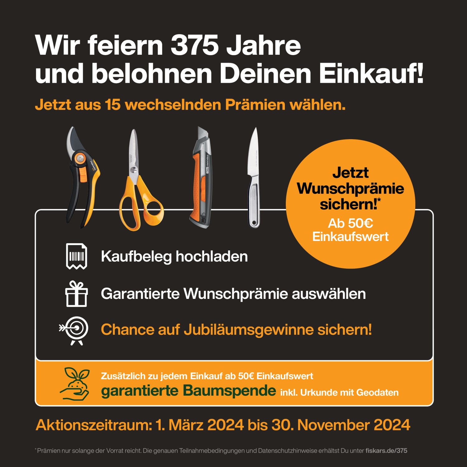Fiskars 2in1 Spalthammer X46 Schwarz Orange