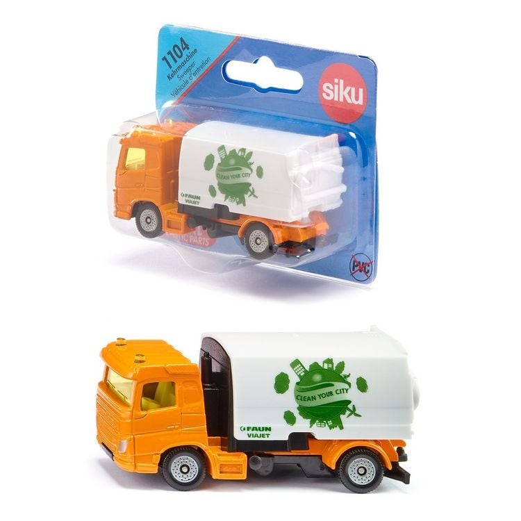 toy truck,  garbage truck,  miniature,  plastic,  orange white