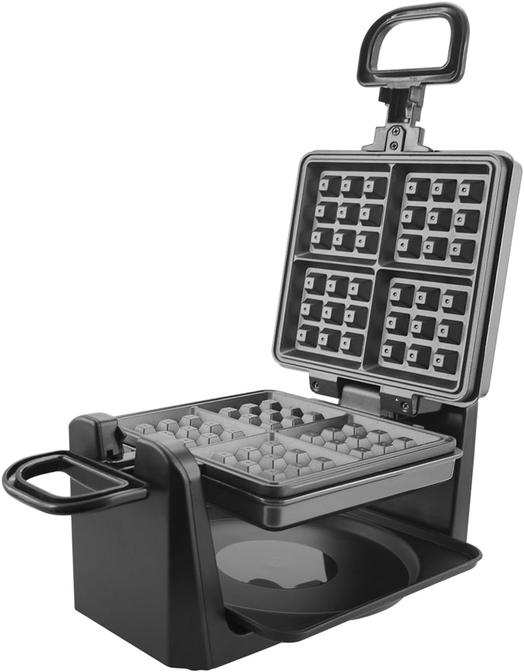 Emerio drehbares Waffeleisen für 4 belgische Waffeln 1000W