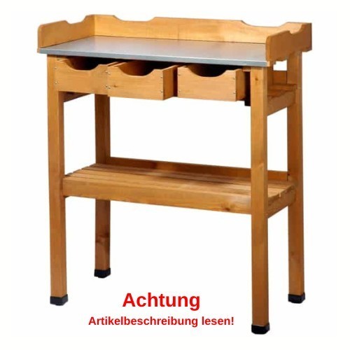 Holzwerkbank, Holzschreibtisch, Arbeitsstation, Holzgestell, Schubladenboxen