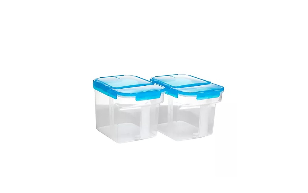 LocknLock 2 Vorratsdosen inkl. Schüttfunktion 5L Frischhaltedosen Vorratsbehhälter blau