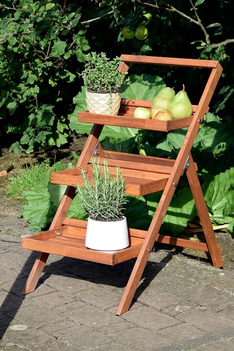 Dobar Pflanztreppe mit drei Stufen braun