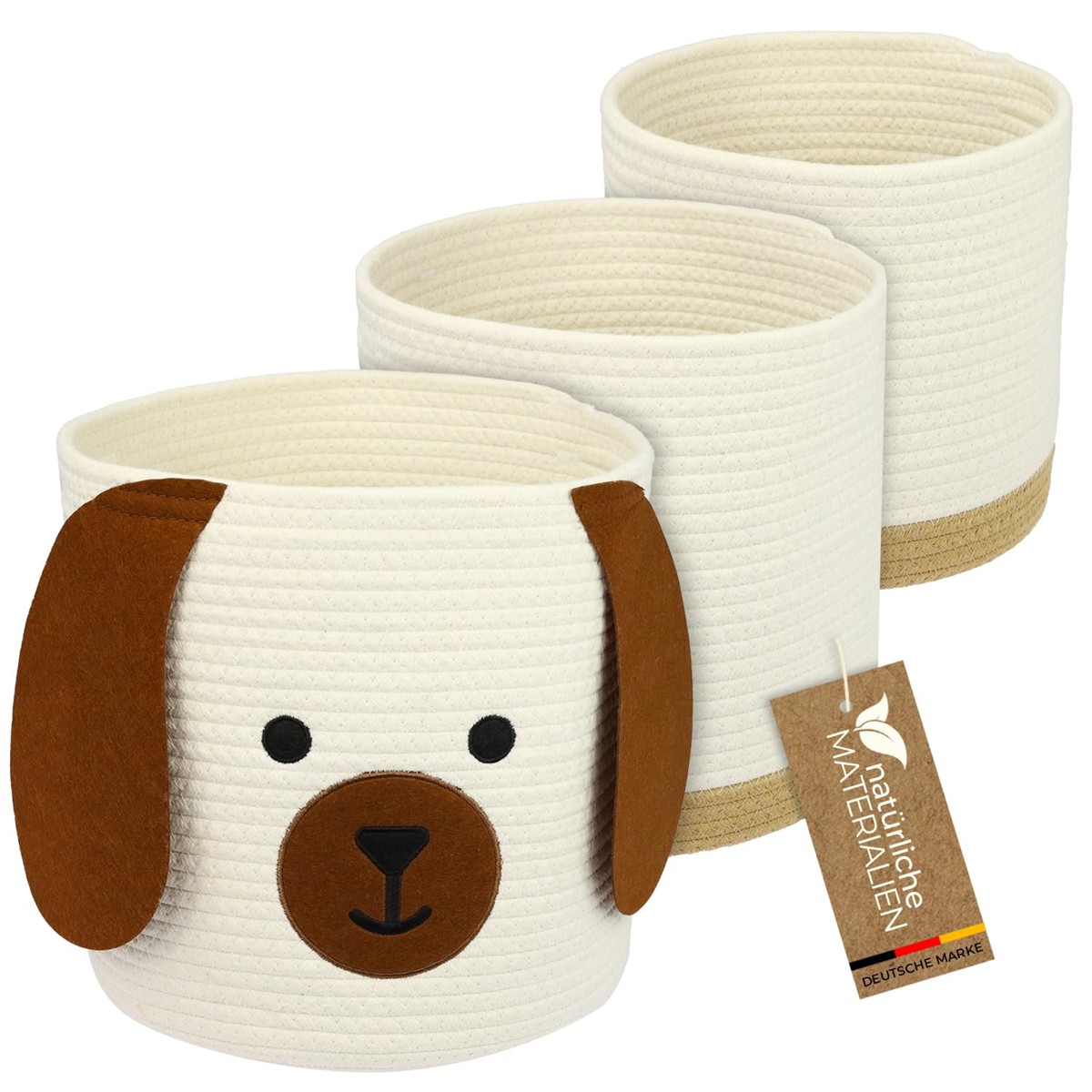 HMF Kinderkorb 3er Set Hund