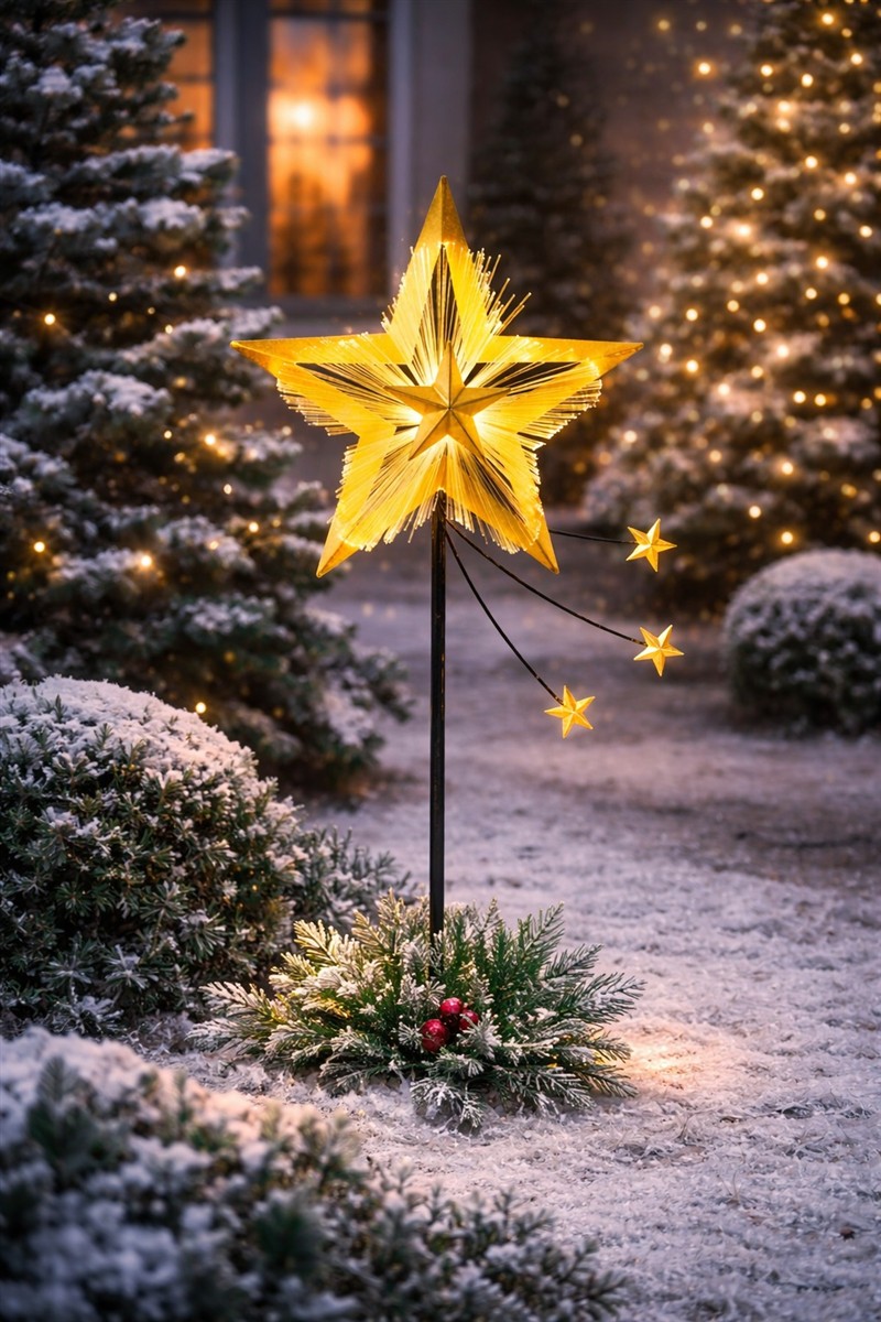 LED-Stecker Garten: Stern mit Timer