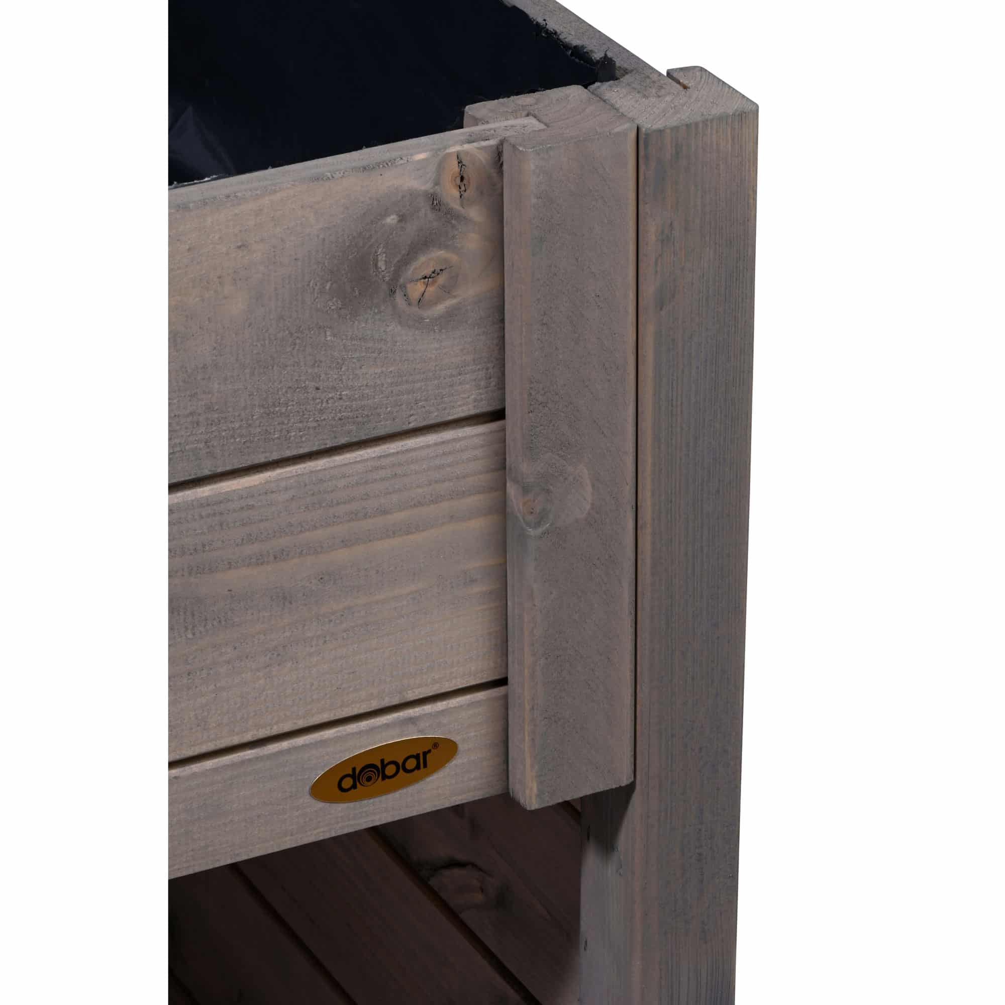 Holzregal, Holzkasten, Holzetage, Holzcontainer, Dobar-Label