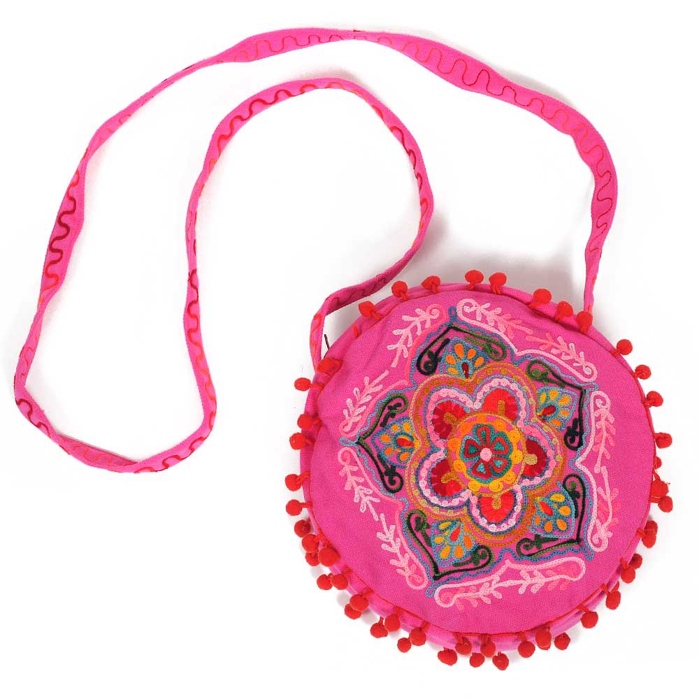 Bestickte Hippietasche 100 % Baumwolle, farbige Schulterbeutel und Umhängetaschen bunt Hobo Boho Eth