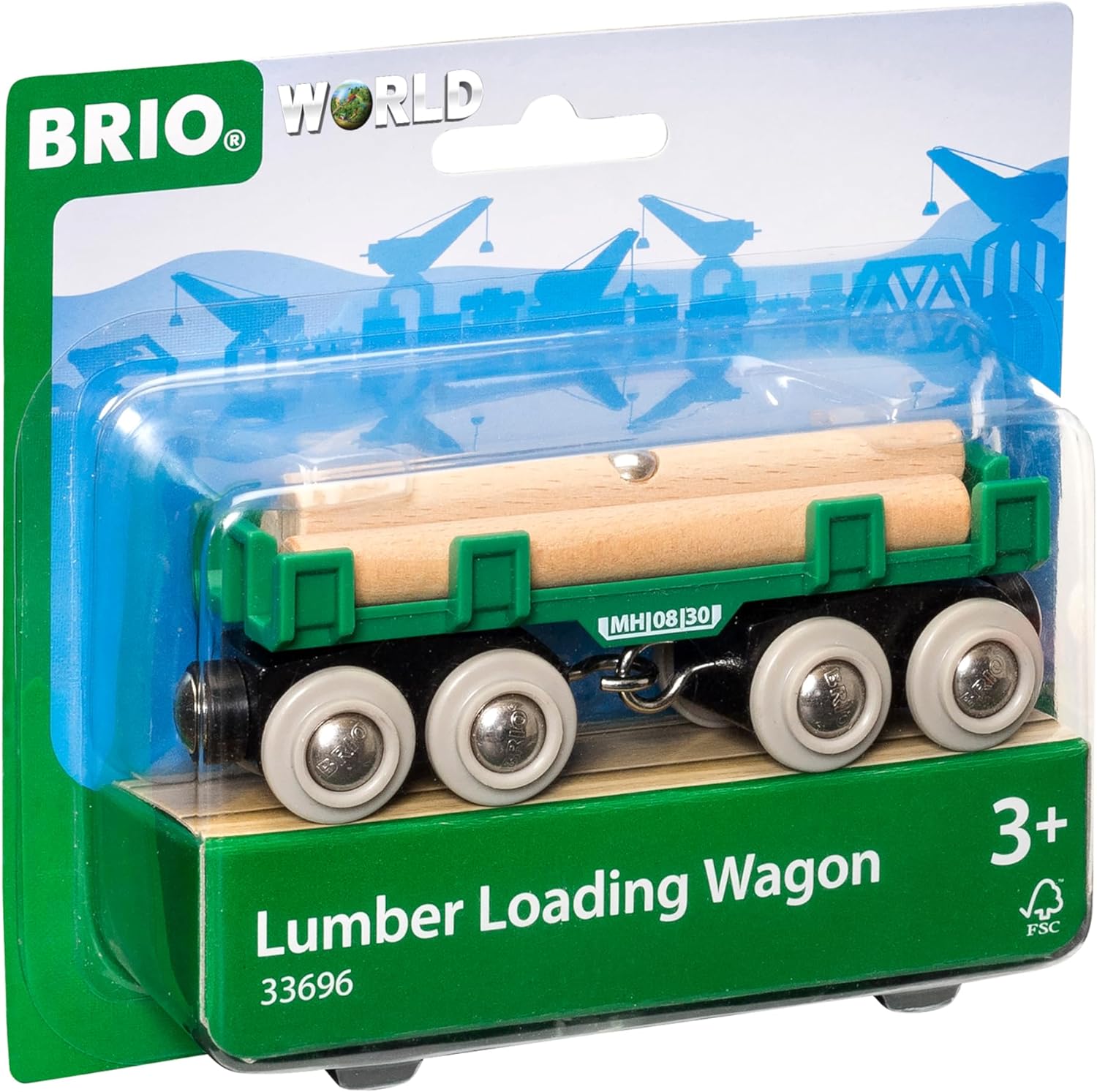 Brio World 33696 Langholzwagen Eisenbahnzubehör für Holzeisenbahn