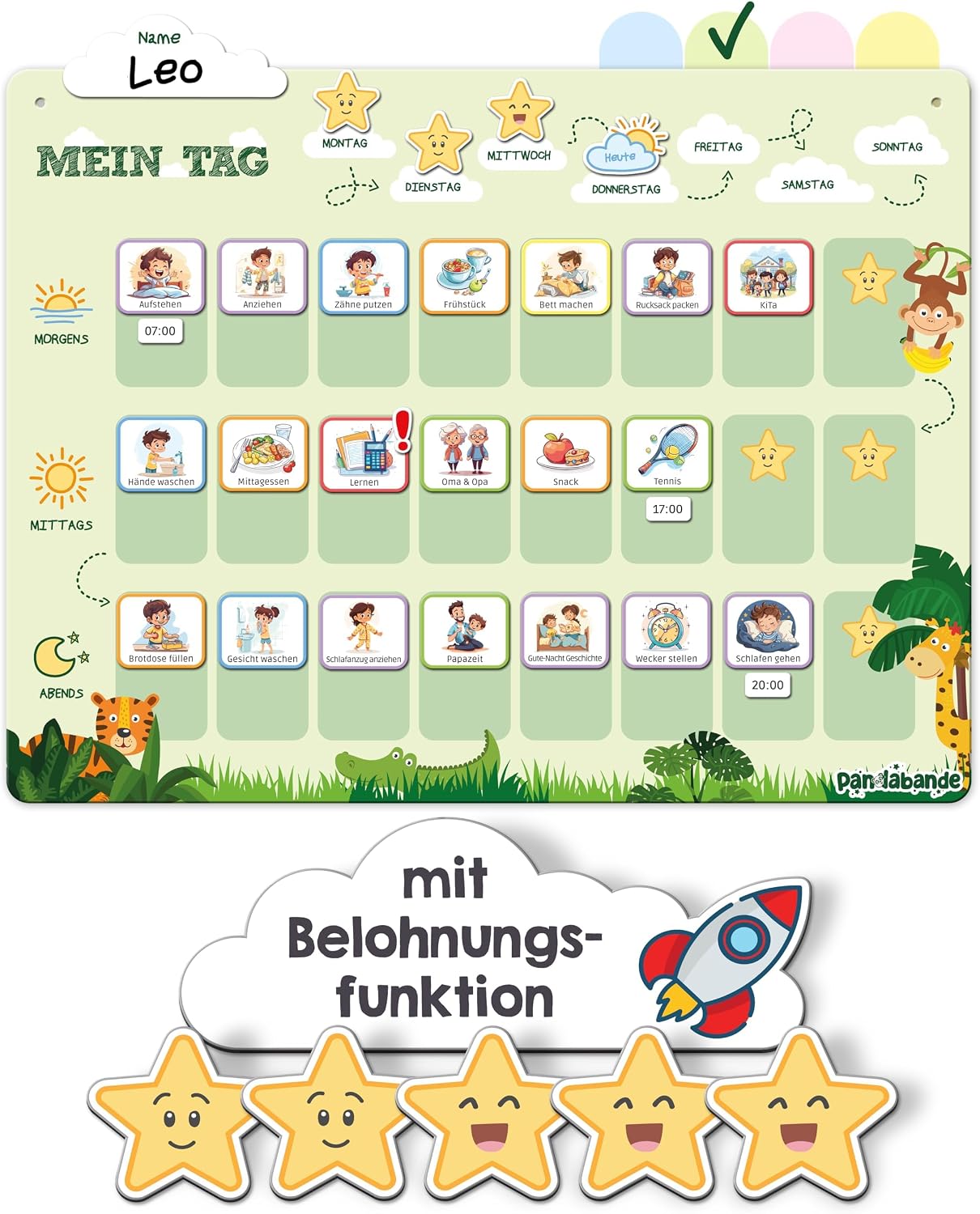 Kalender, Tagesplan, Kinder, Aktivitäten, Lernkarten