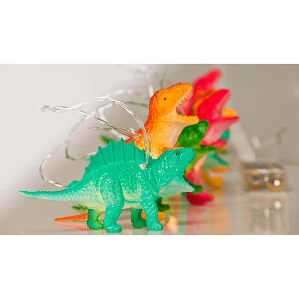 LED Dino Lichterkette 28 Dinosaurier Lichter, 230V