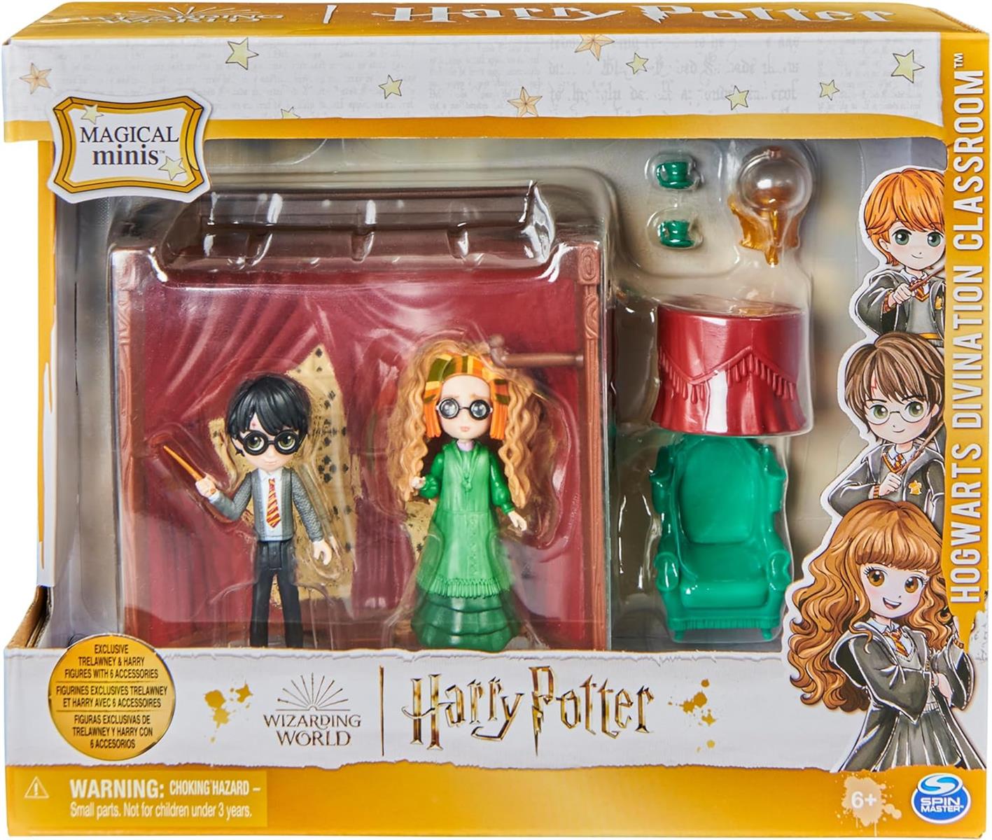 WIZARDING WORLD Harry Potter Playset Magische Wahrsagungskurse Set Magische Universum Wahrsagungskurse mit Figuren und 6 Zubehör Spielzeug