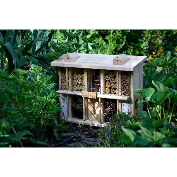 Insektenhotel, Insektenhotel Holz, Wildbienenhotel, Bienenhaus, Nistplatz Holz