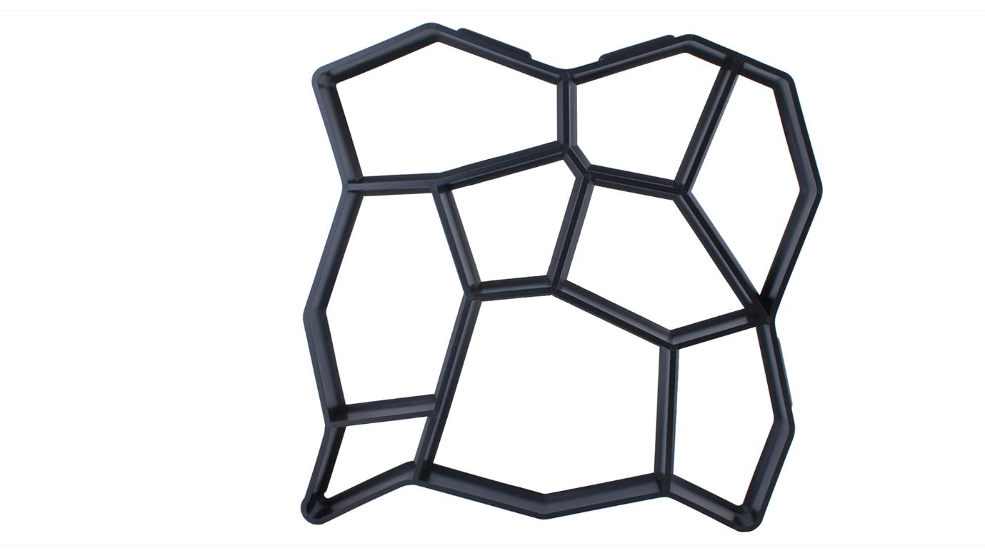 Betonform Gießform Kunststoff 49x49x4,5cm Natursteine Terrasse Garten Gehweg
