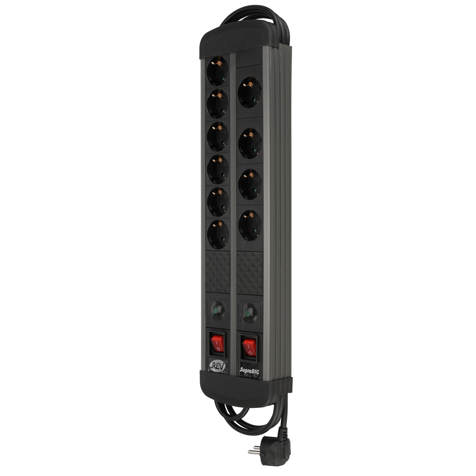 REV Ritter Steckdosenleiste SupraBIG PC DUO 6+4-fach 3,6m anthrazit-silber