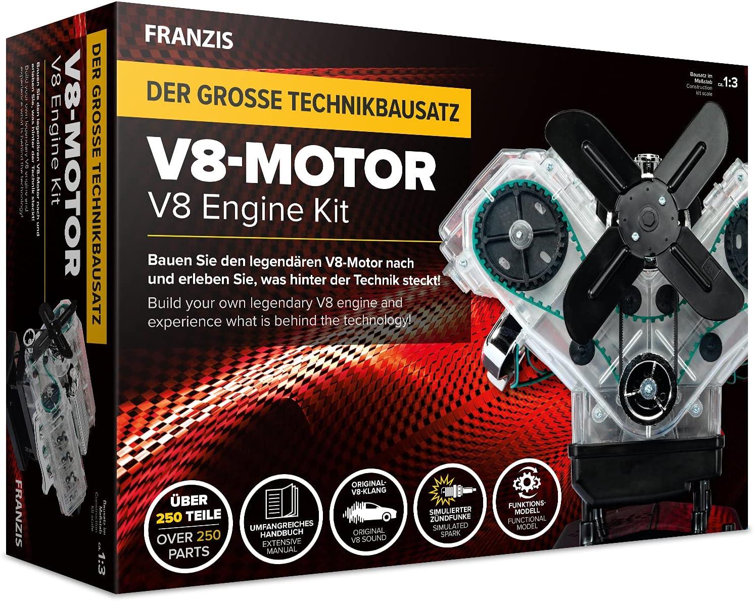 FRANZIS 67114 - Der große Technikbausatz V8-Motor Motorbausatz